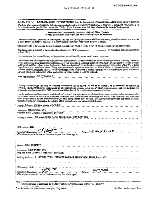 Document de brevet canadien 2695409. PCT 20091202. Image 8 de 8