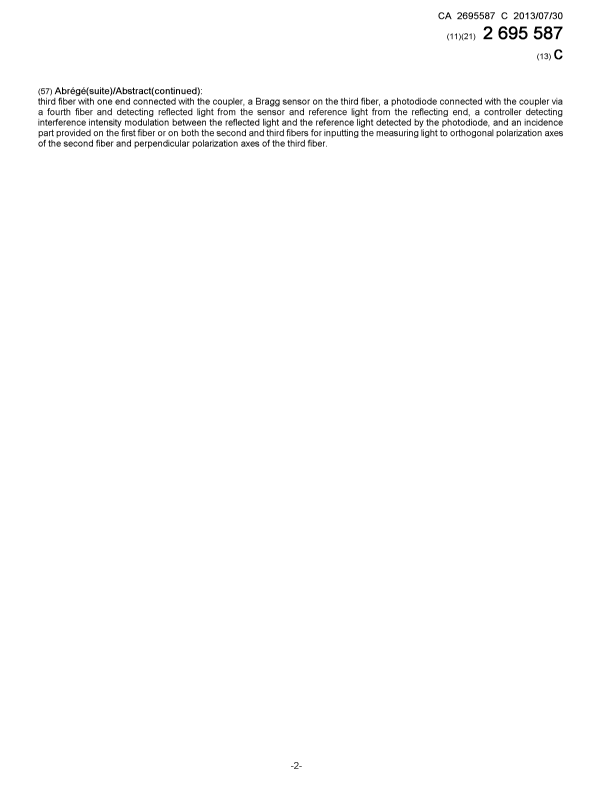 Document de brevet canadien 2695587. Page couverture 20130711. Image 2 de 2