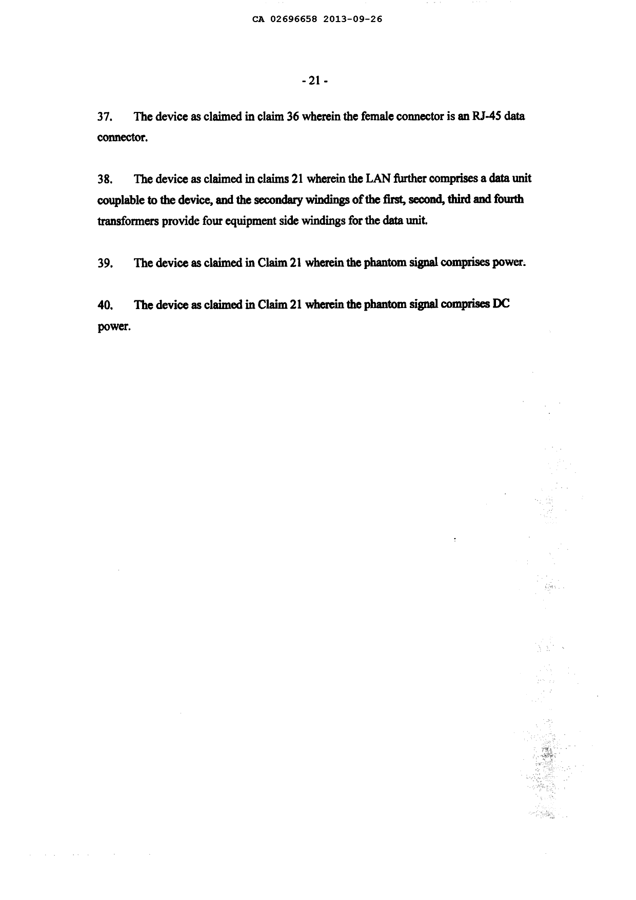 Canadian Patent Document 2696658. Claims 20130926. Image 6 of 6