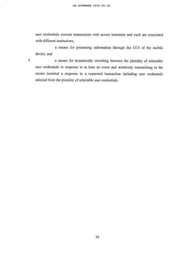 Document de brevet canadien 2698684. Revendications 20120110. Image 7 de 7