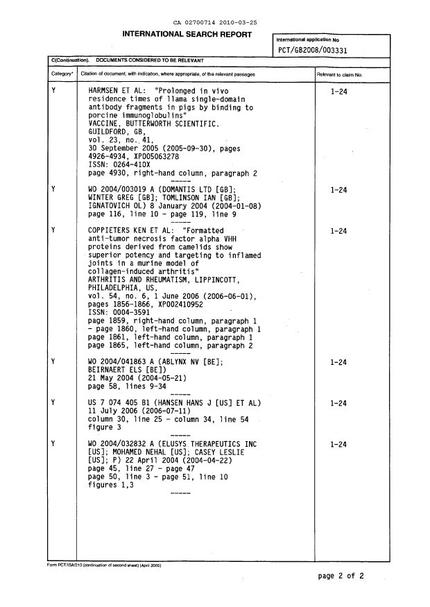 Document de brevet canadien 2700714. PCT 20100325. Image 2 de 4