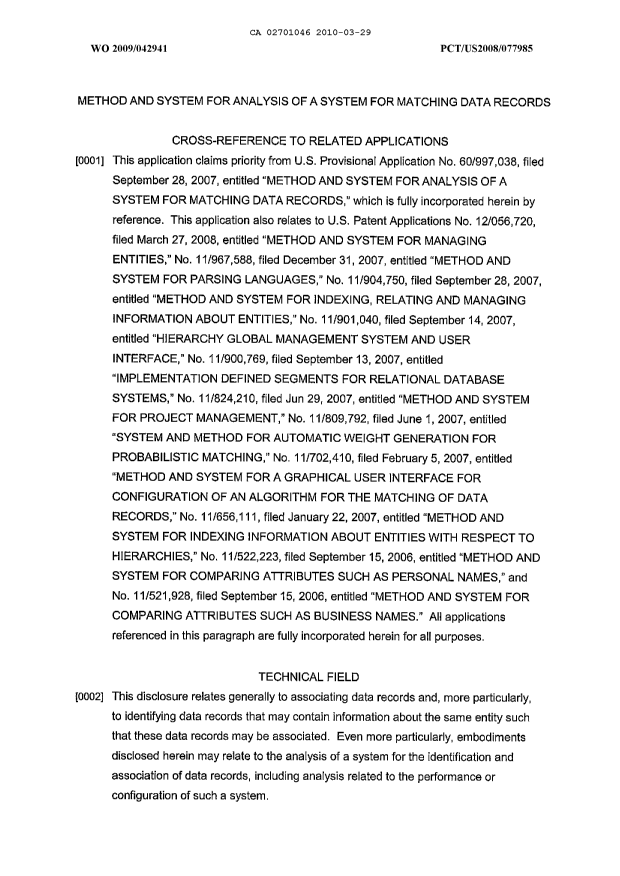 Document de brevet canadien 2701046. Description 20100329. Image 1 de 42