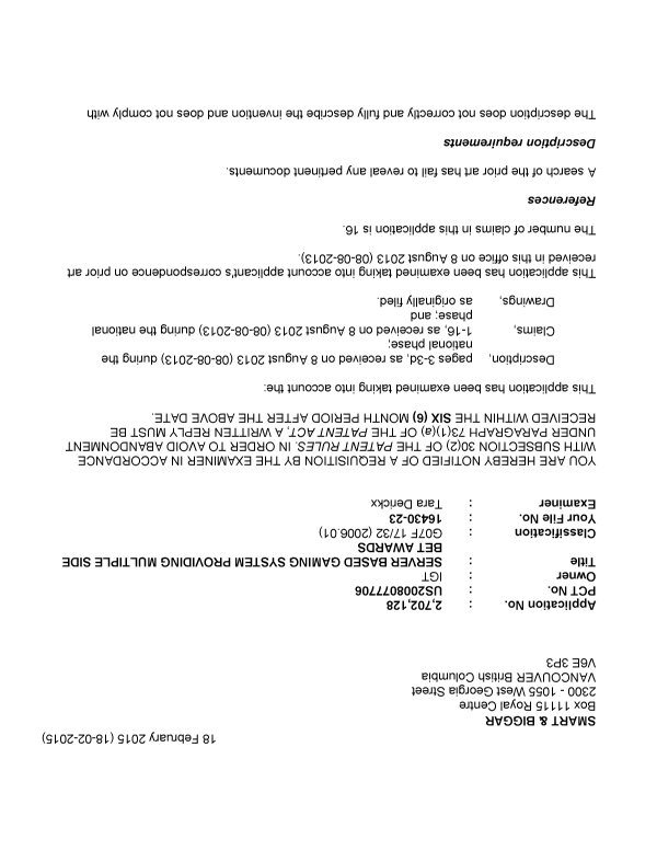 Document de brevet canadien 2702128. Poursuite-Amendment 20150218. Image 1 de 4