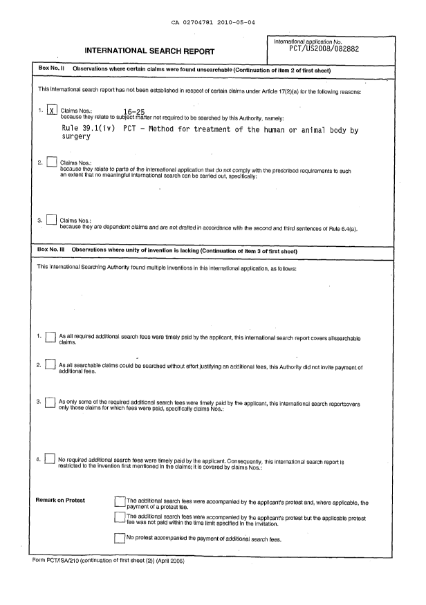 Document de brevet canadien 2704781. PCT 20100504. Image 2 de 3