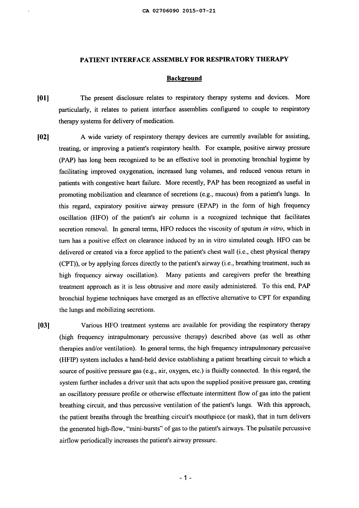 Canadian Patent Document 2706090. Description 20150721. Image 1 of 27