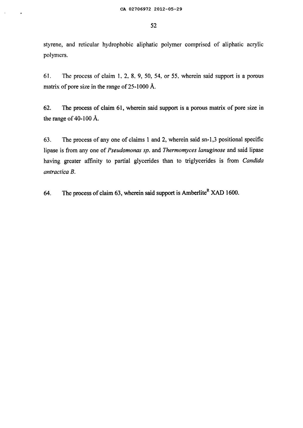 Document de brevet canadien 2706972. Poursuite-Amendment 20120529. Image 14 de 14