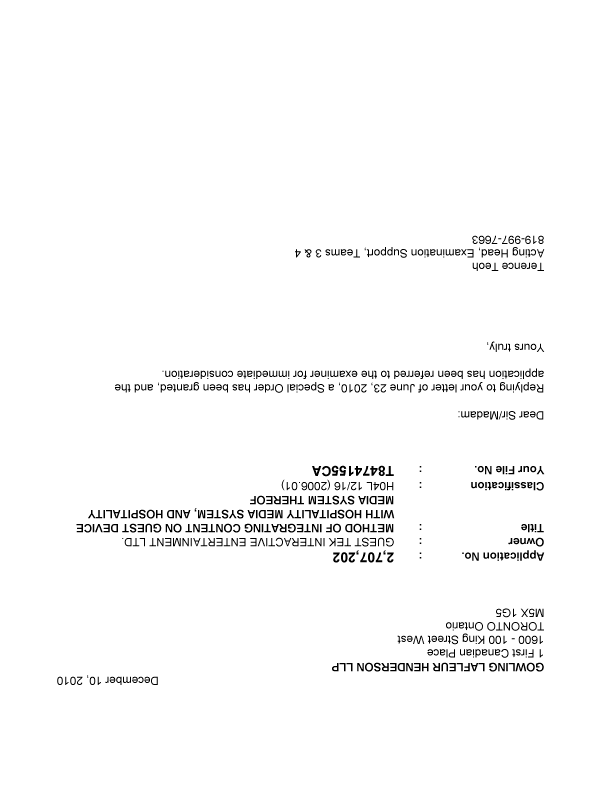 Canadian Patent Document 2707202. Prosecution-Amendment 20101210. Image 1 of 1