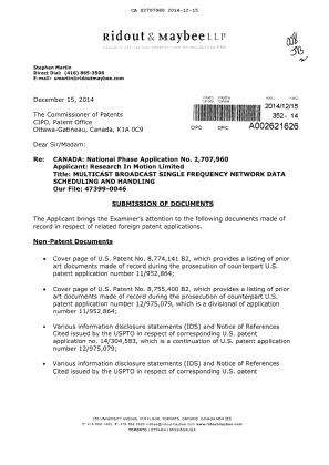 Document de brevet canadien 2707960. Poursuite-Amendment 20141215. Image 1 de 2