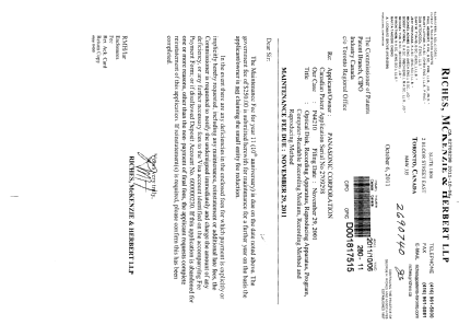 Canadian Patent Document 2709298. Fees 20111006. Image 1 of 1