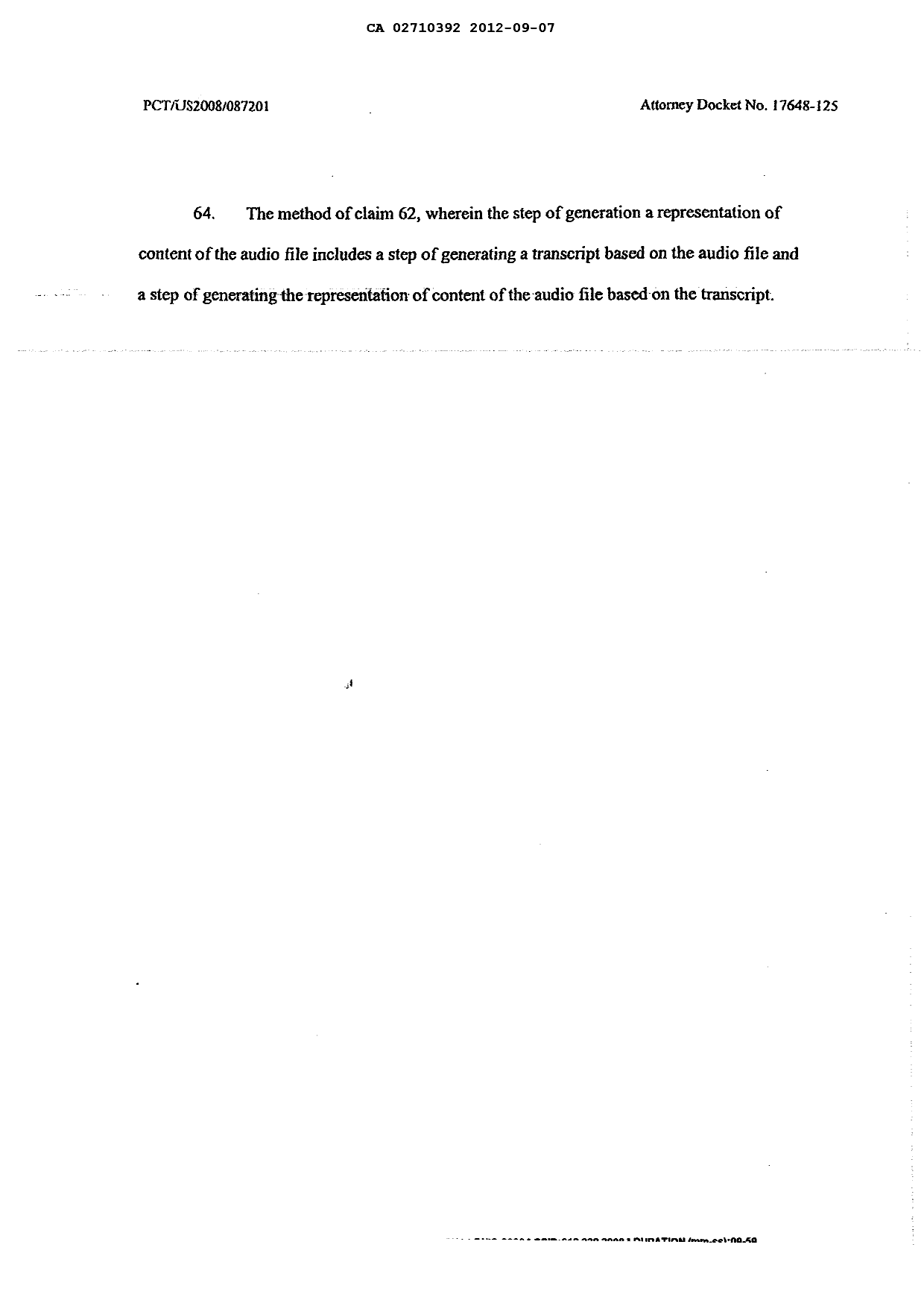Canadian Patent Document 2710392. Correspondence 20120907. Image 56 of 56