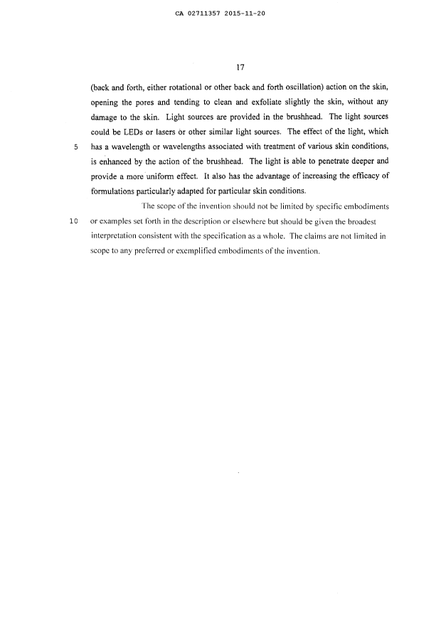 Document de brevet canadien 2711357. Description 20151120. Image 17 de 17