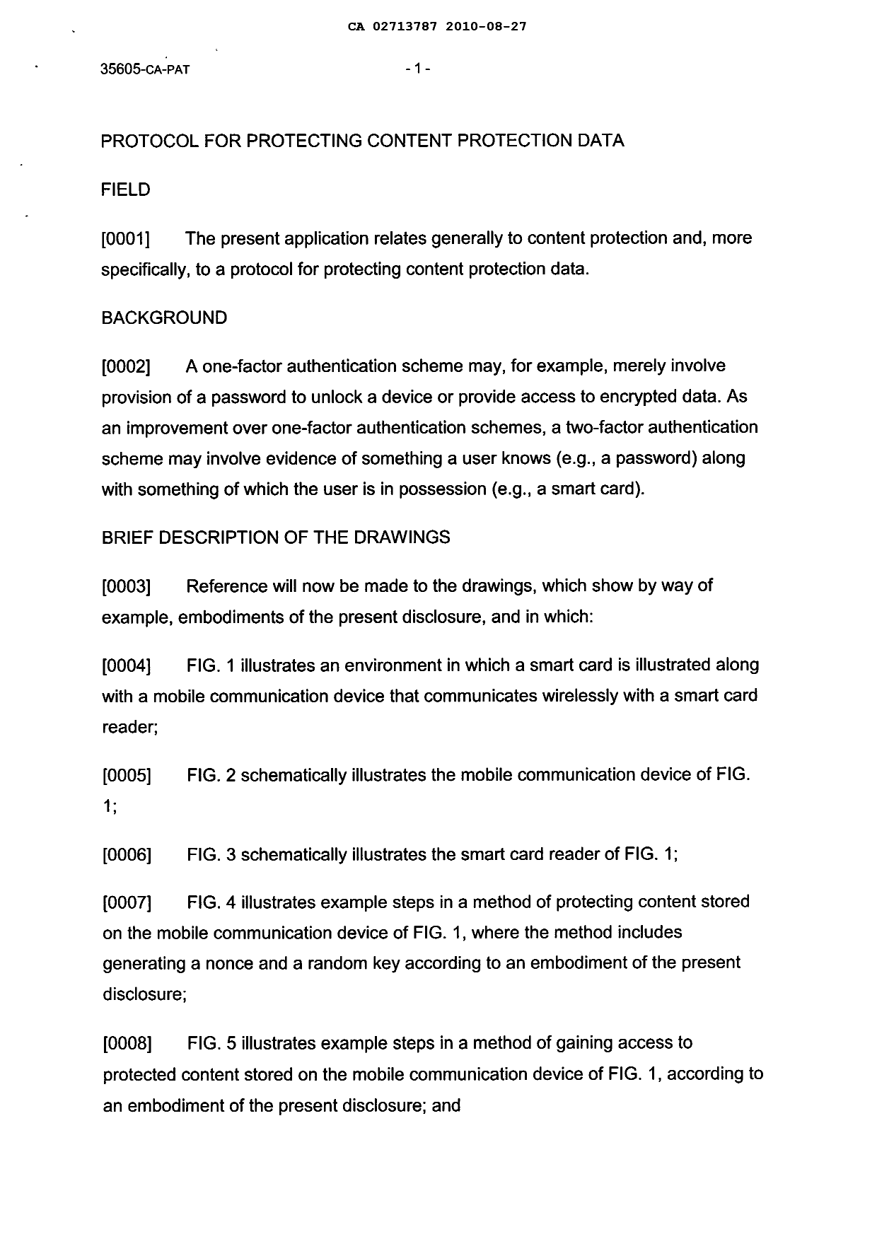 Document de brevet canadien 2713787. Description 20121230. Image 1 de 15