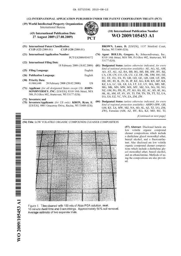 Canadian Patent Document 2715391. Abstract 20100812. Image 1 of 2
