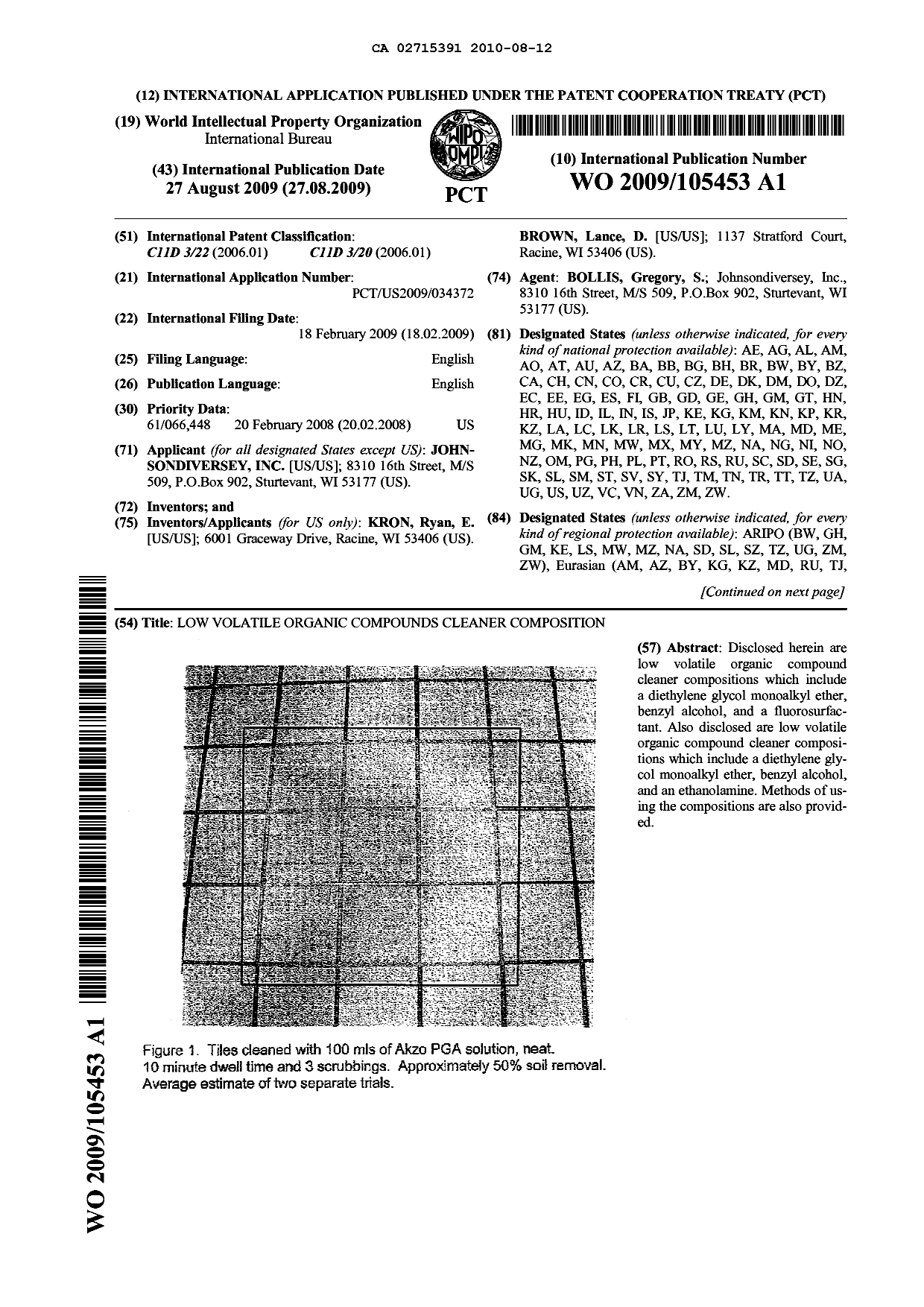 Document de brevet canadien 2715391. Abrégé 20100812. Image 1 de 2