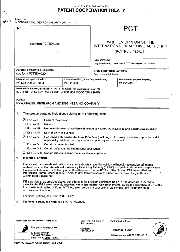 Canadian Patent Document 2716322. PCT 20100820. Image 2 of 9