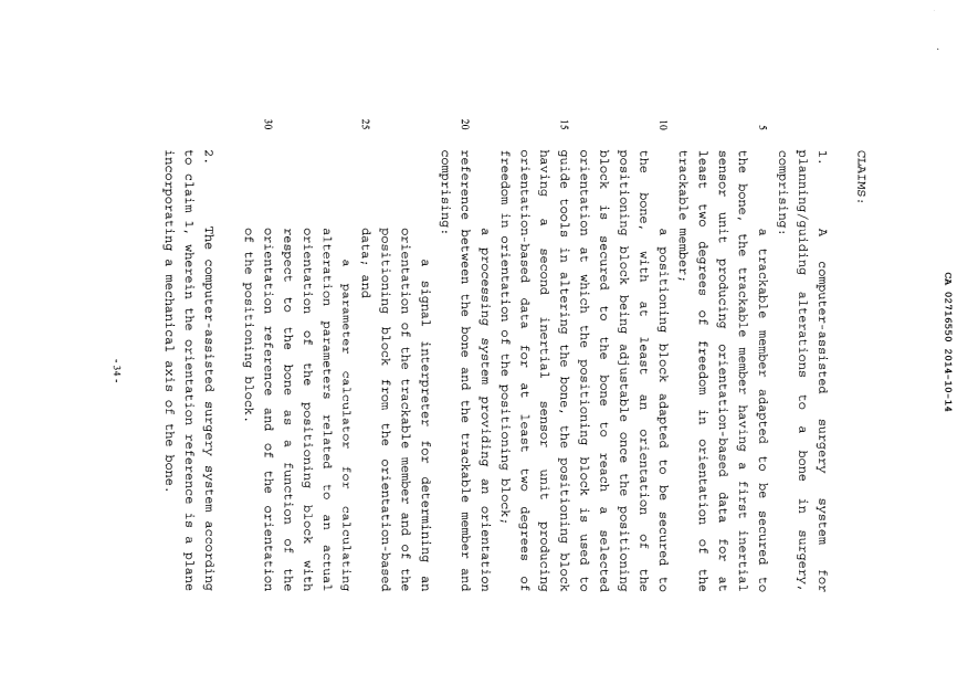Document de brevet canadien 2716550. Revendications 20131214. Image 1 de 5