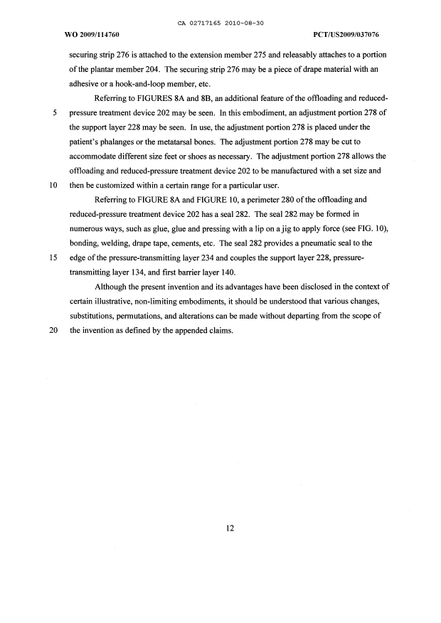 Document de brevet canadien 2717165. Description 20120427. Image 12 de 12