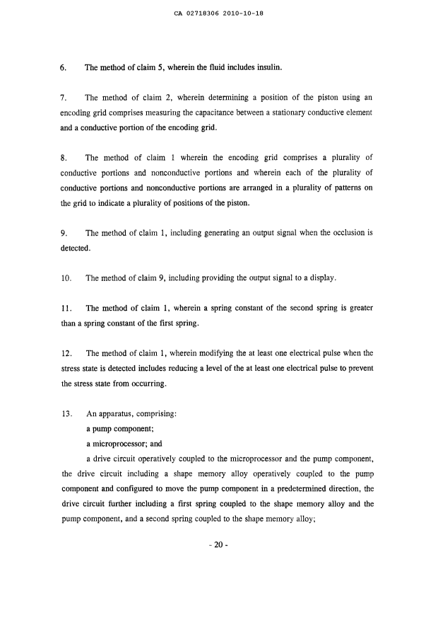 Document de brevet canadien 2718306. Revendications 20101018. Image 2 de 4
