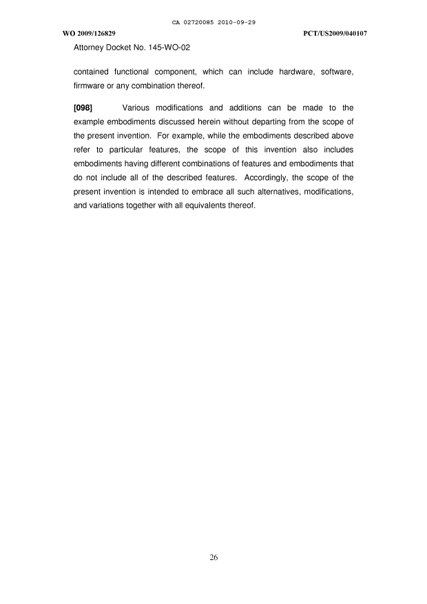 Document de brevet canadien 2720085. Description 20141117. Image 29 de 29