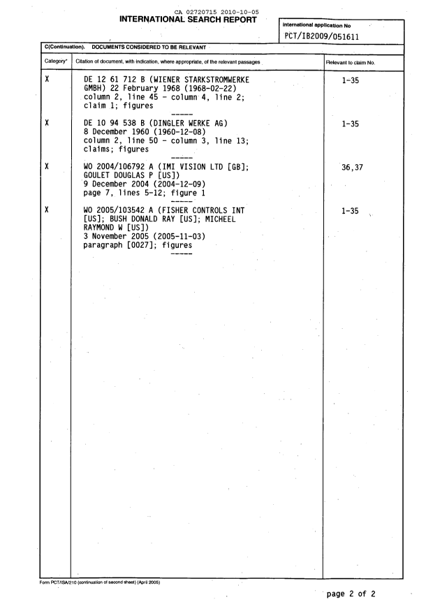 Document de brevet canadien 2720715. PCT 20101005. Image 2 de 5
