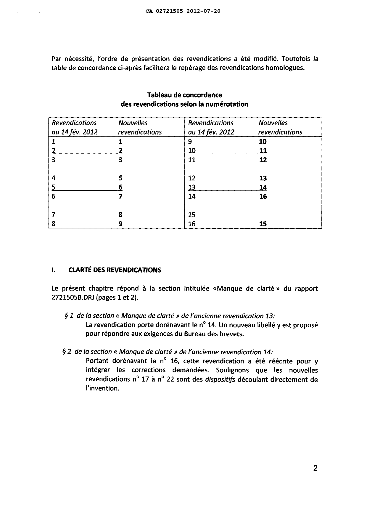 Document de brevet canadien 2721505. Poursuite-Amendment 20111220. Image 2 de 10