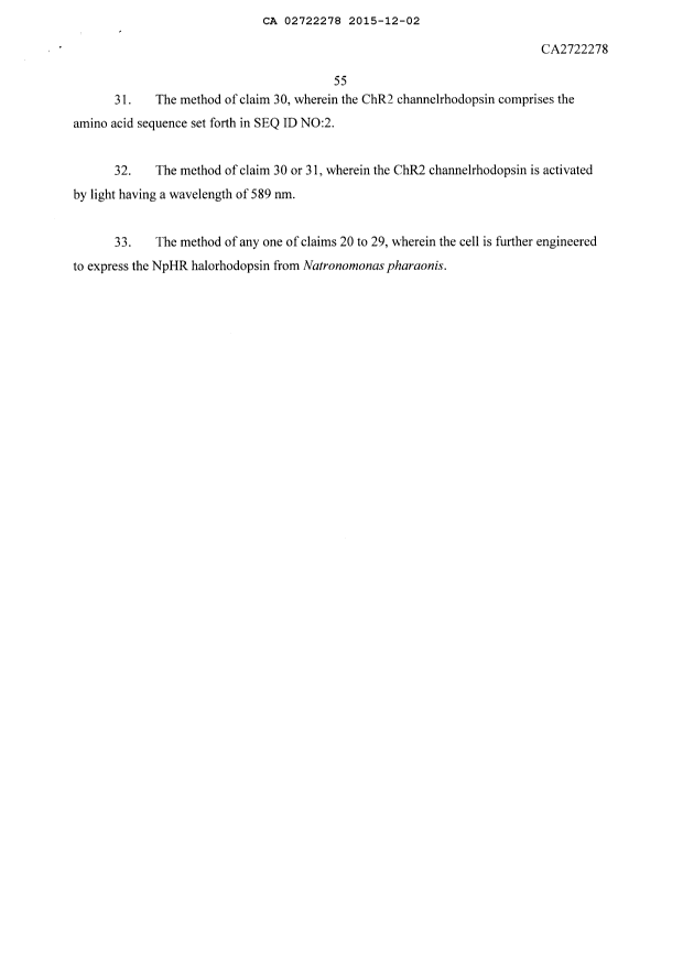 Document de brevet canadien 2722278. Modification 20151202. Image 18 de 18