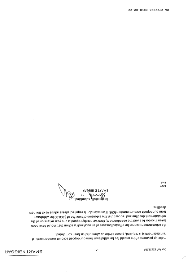 Canadian Patent Document 2722925. Correspondence 20171222. Image 2 of 2