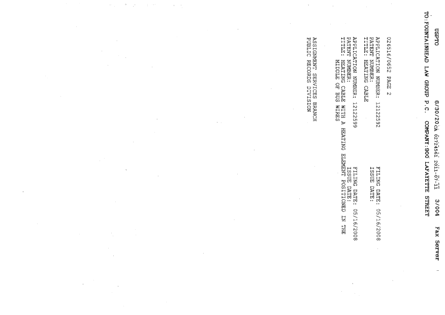 Document de brevet canadien 2724561. Cession 20101211. Image 4 de 7
