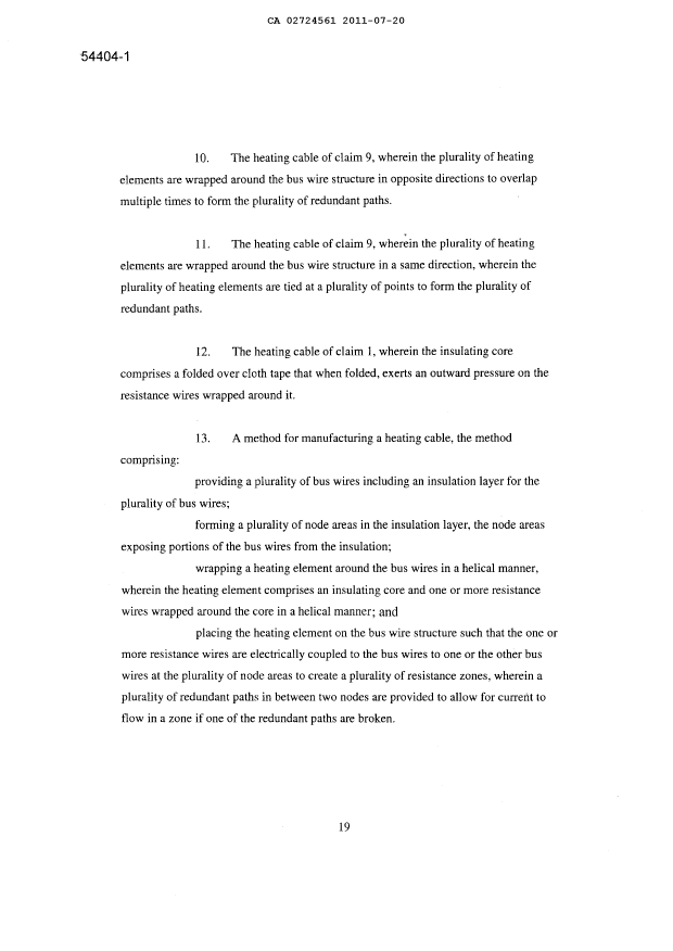 Document de brevet canadien 2724561. Poursuite-Amendment 20110720. Image 10 de 10