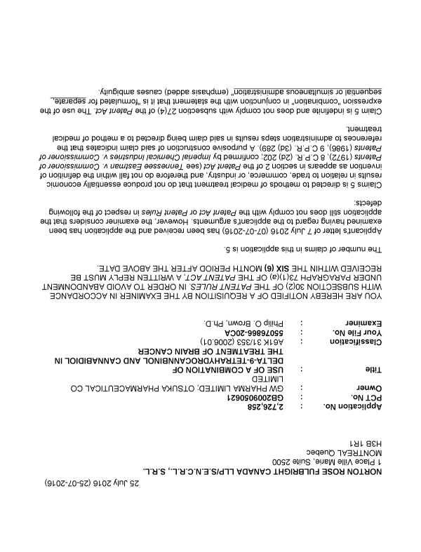 Document de brevet canadien 2726258. Poursuite-Amendment 20151225. Image 1 de 3