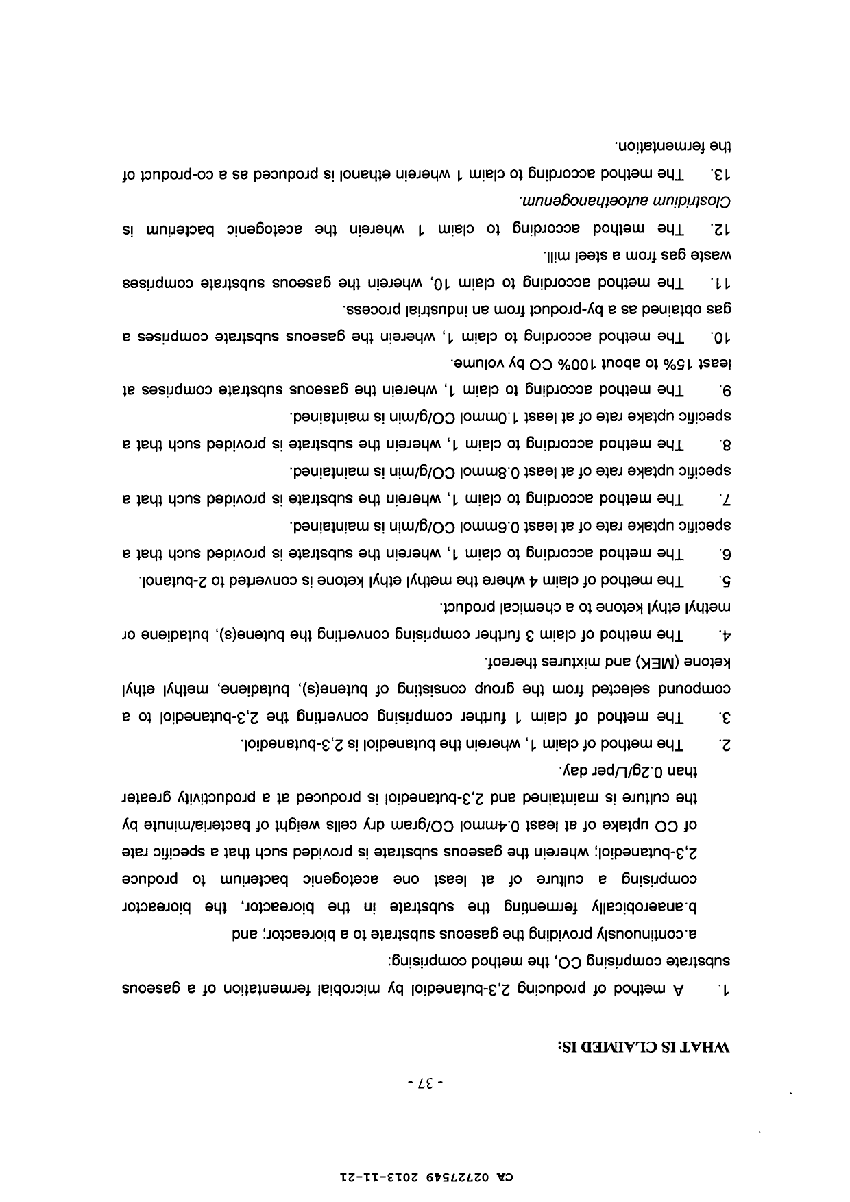 Document de brevet canadien 2727549. Revendications 20121221. Image 1 de 2