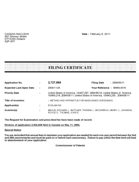 Canadian Patent Document 2727868. Correspondence 20110208. Image 1 of 1