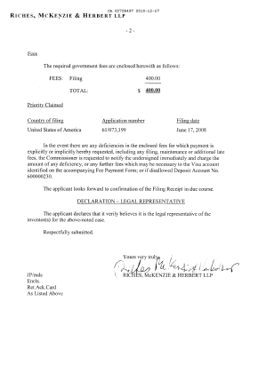 Document de brevet canadien 2728497. Cession 20091217. Image 2 de 4