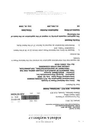 Document de brevet canadien 2730603. Cession 20101212. Image 1 de 5
