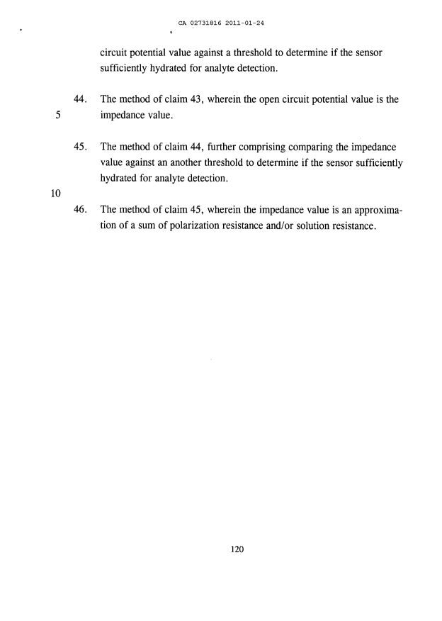Document de brevet canadien 2731816. Revendications 20110125. Image 8 de 8