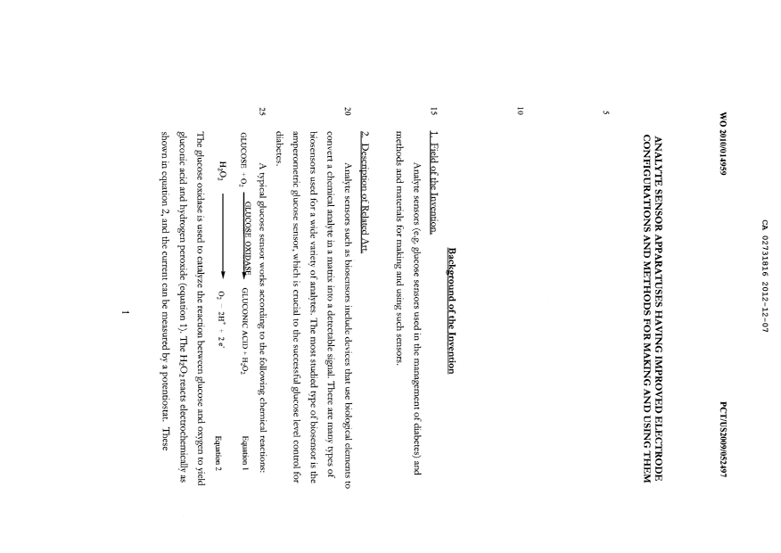 Document de brevet canadien 2731816. Description 20121207. Image 1 de 112