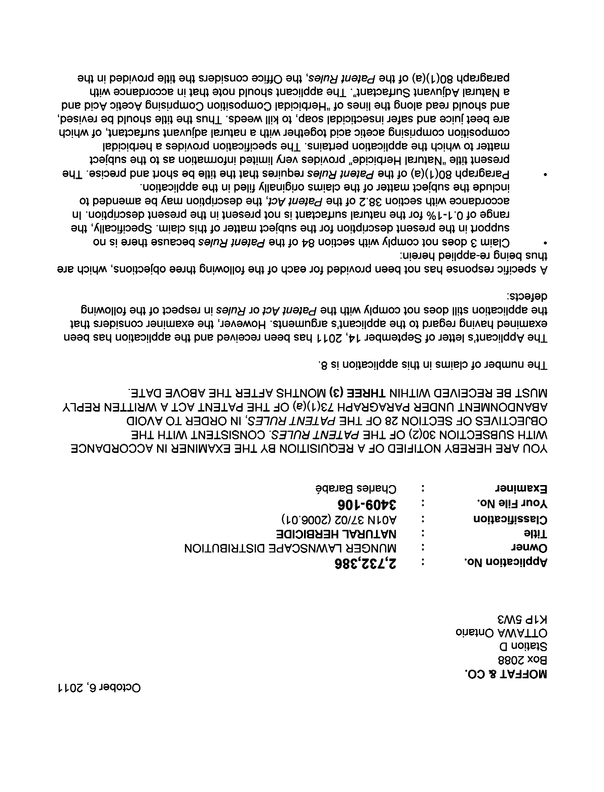 Canadian Patent Document 2732386. Prosecution-Amendment 20101206. Image 1 of 2