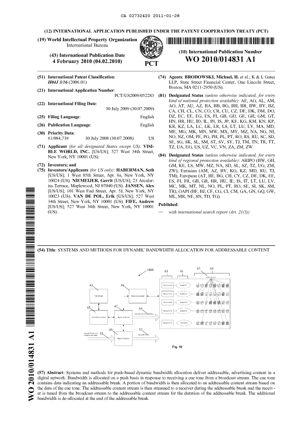 Document de brevet canadien 2732420. Abrégé 20110128. Image 1 de 1