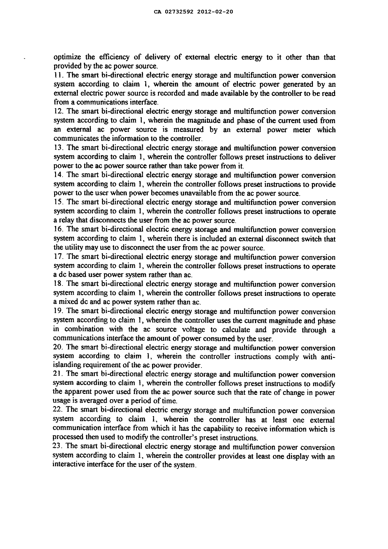 Document de brevet canadien 2732592. Correspondance 20111220. Image 4 de 4