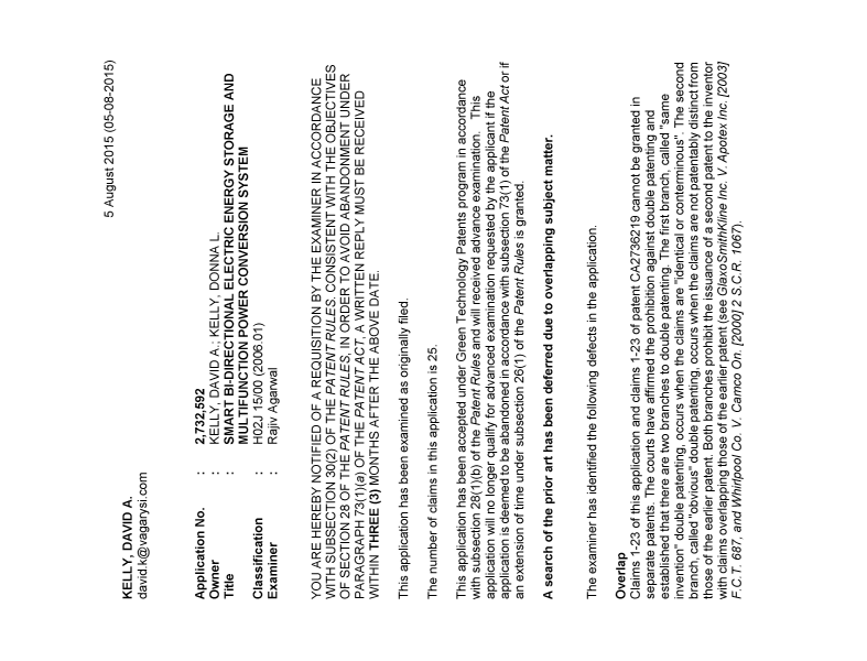 Document de brevet canadien 2732592. Poursuite-Amendment 20141205. Image 1 de 4