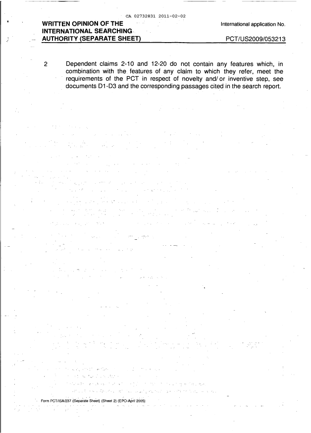 Canadian Patent Document 2732831. PCT 20101202. Image 8 of 8