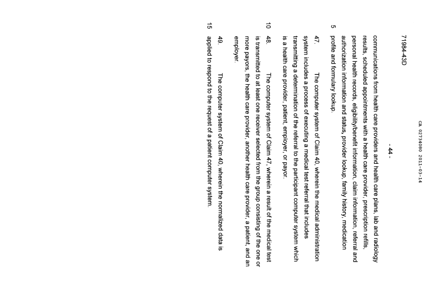 Document de brevet canadien 2734080. Revendications 20101215. Image 15 de 15
