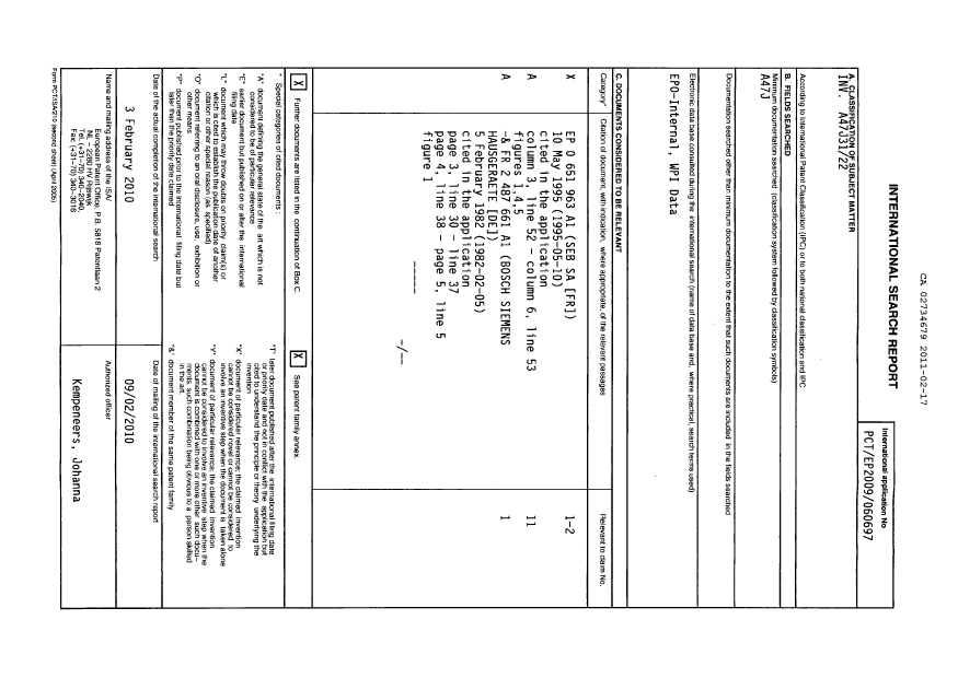 Document de brevet canadien 2734679. PCT 20110217. Image 1 de 8