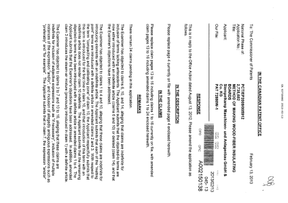 Canadian Patent Document 2735682. Prosecution-Amendment 20130213. Image 1 of 8