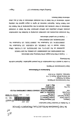 Canadian Patent Document 2737257. Prosecution-Amendment 20121201. Image 1 of 2