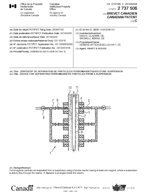 Document de brevet canadien 2737506. Page couverture 20140109. Image 1 de 1