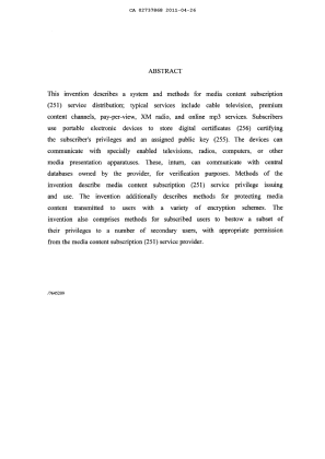 Document de brevet canadien 2737868. Abrégé 20110426. Image 1 de 1