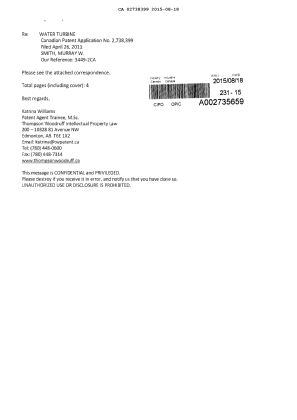Document de brevet canadien 2738399. Poursuite-Amendment 20141218. Image 4 de 4