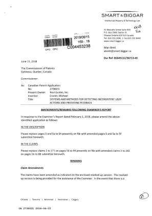 Document de brevet canadien 2738631. Modification 20180615. Image 1 de 81