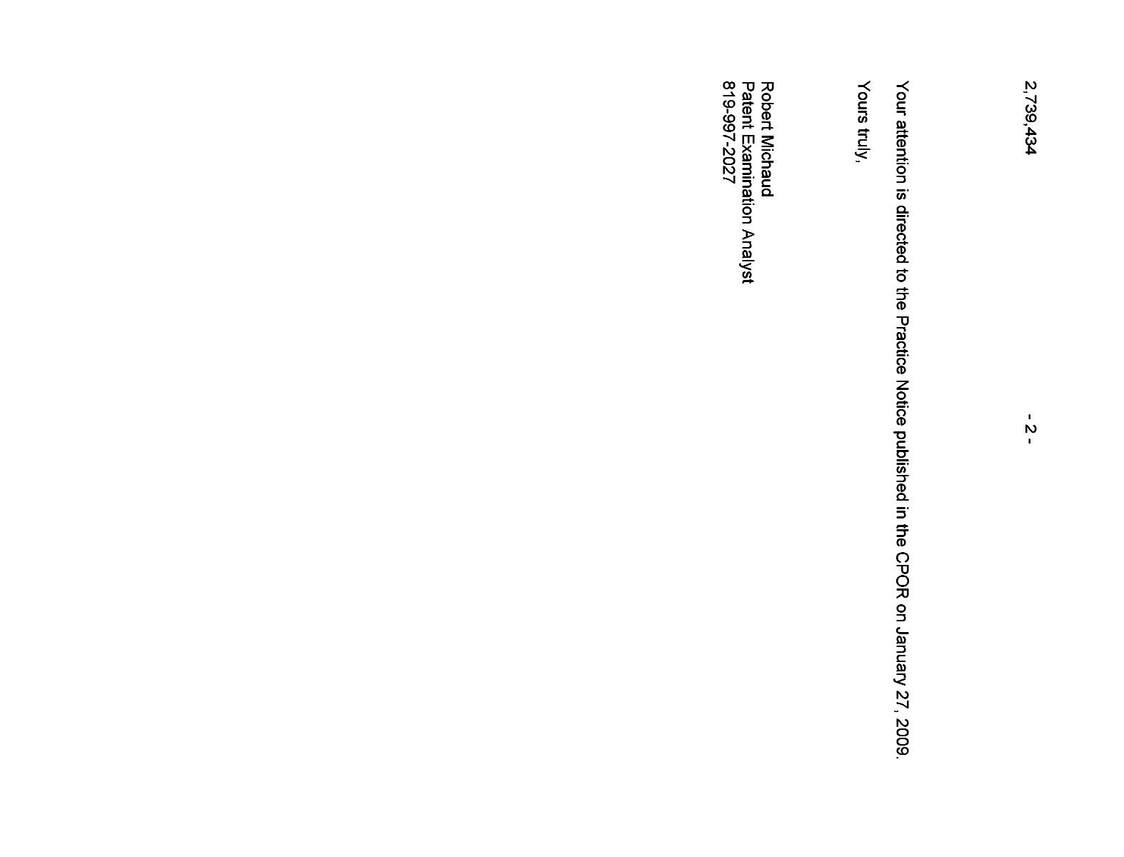 Document de brevet canadien 2739434. Correspondance 20111204. Image 2 de 2